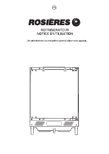 Mode d’emploi Rosières RBP 160 Réfrigérateur