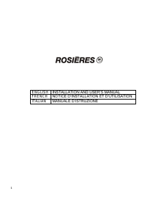 Mode d’emploi Rosières RDSV 985 PN Hotte aspirante