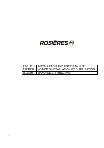 Mode d’emploi Rosières RDSV 985 RB Hotte aspirante