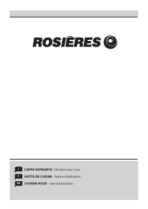 Mode d’emploi Rosières RHT 6300 LRB Hotte aspirante