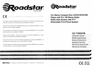 Manual de uso Roadstar CD-776RD/FM Radio para coche