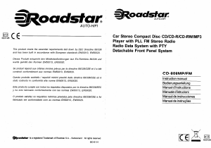 Manual de uso Roadstar CD-808MP/FM Radio para coche