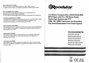 Manual Roadstar CD-854USWM/FM Car Radio