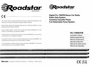 Manual de uso Roadstar RC-736RD/FM Radio para coche