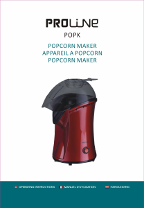 Mode d’emploi Proline POPK Machine à popcorn
