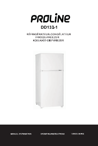 Mode d’emploi Proline DD131-1 Réfrigérateur combiné