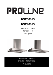 Mode d’emploi Proline BOX603SS Hotte aspirante