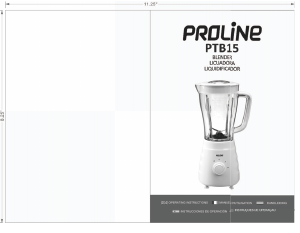 Mode d’emploi Proline PTB15 Blender