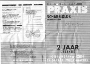 Handleiding Praxis PPL 1601 Schakelklok