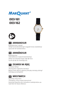 Bruksanvisning MarQuant 003-161 Armbandsur