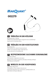 Manual MarQuant 002-279 Headphone