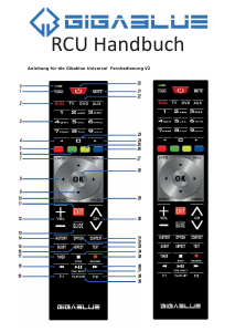 Bedienungsanleitung GigaBlue Universal V2 Fernbedienung