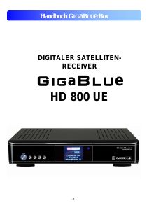 Bedienungsanleitung GigaBlue HD 800 UE Digital-receiver