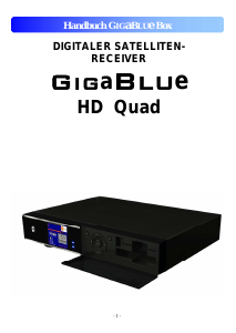 Bedienungsanleitung GigaBlue HD Quad Digital-receiver
