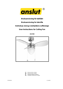 Manual Anslut 412-052 Ceiling Fan