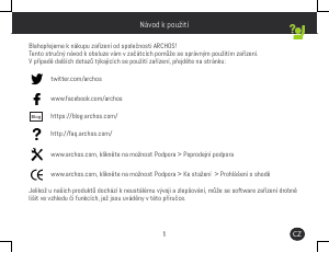 Manuál ARCHOS 101b Oxygen Tablet