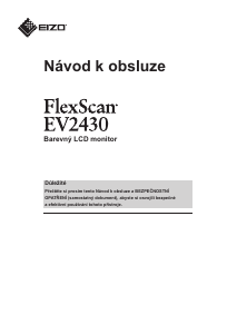 Manuál Eizo FlexScan EV2430 LCD monitor