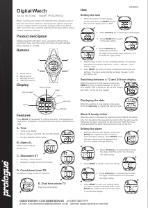 Bedienungsanleitung Prologue YPO4238 Armbanduhr