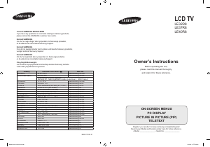 Manual Samsung LE32R87BD LCD Television