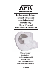 Manual de uso AFK AS-120R Cortafiambres