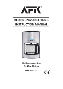 Bedienungsanleitung AFK KME-1000.8D Kaffeemaschine