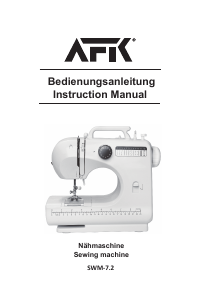 Bedienungsanleitung AFK SWM-7.2 Nähmaschine