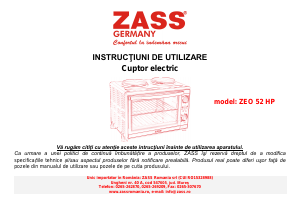 Manual Zass ZEO 52 HP Cuptor