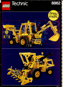 Onleesbaar Ambacht afbreken Handleiding Lego set 8862 Technic Backhoe grader