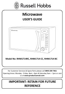 Handleiding Russell Hobbs RHM1714CC Magnetron
