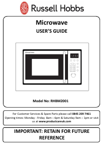 Handleiding Russell Hobbs RHBM2001 Magnetron