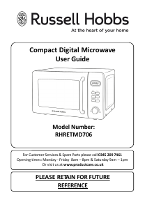 Manual Russell Hobbs RHRETMD706C Microwave