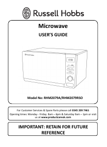 Handleiding Russell Hobbs RHM2079RSO Magnetron