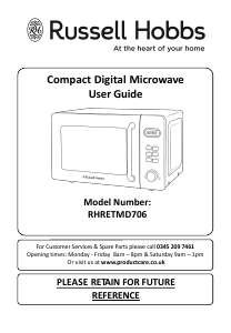 Manual Russell Hobbs RHRETMD706R Microwave