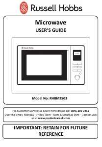 Handleiding Russell Hobbs RHBM2503 Magnetron