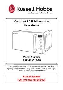 Manual Russell Hobbs RHEM1901B Compact EASI Microwave