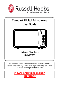 Manual Russell Hobbs RHMD702C Microwave