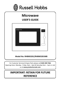 Manual Russell Hobbs RHBM3201MB Microwave