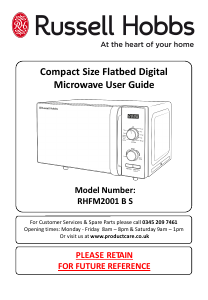 Manual Russell Hobbs RHFM2001S Microwave
