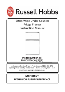 Manual Russell Hobbs RHUCFF50B Fridge-Freezer