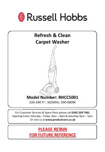 Manual Russell Hobbs RHCC5001 Refresh & Clean Steam Cleaner