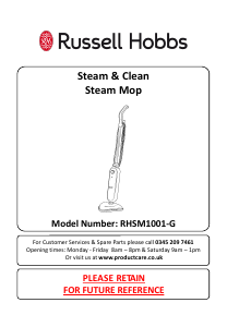 Handleiding Russell Hobbs RHSM1001-G Steam & Clean Stoomreiniger