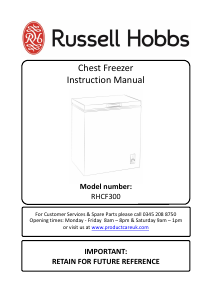 Manual Russell Hobbs RHCF300 Freezer
