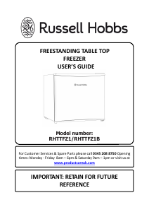 Manual Russell Hobbs RHTTFZ1 Freezer