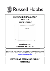 Manual Russell Hobbs RHTTFZ1B Freezer