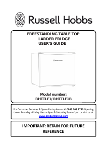 Handleiding Russell Hobbs RHTTLF1 Koelkast