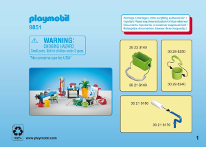 Manual Playmobil set 9851 Modern House Mobília e acessórios para oficina