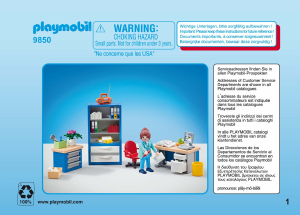 Manuale Playmobil set 9850 Modern House Ufficio