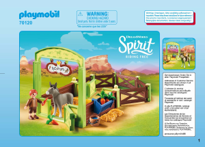 Bruksanvisning Playmobil set 70120 Spirit Snips och Herr Morot med häststall