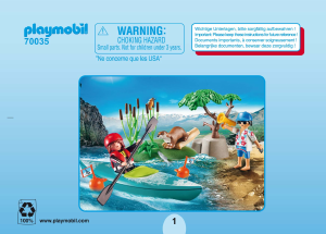 Manual de uso Playmobil set 70035 Outdoor StarterPack Aventura en Canoa