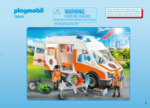 Handleiding Playmobil set 70049 Rescue Ambulance en ambulanciers